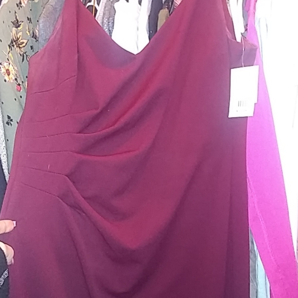 Maroon long dress from David's Bridal
